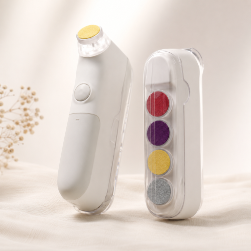 Safe Electric Baby Nail Trimmer Set with 5 Color-Coded Grinding Heads &amp; Storage Case