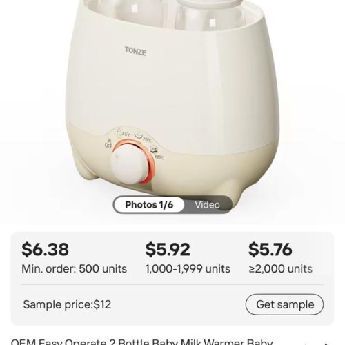 Premium Wireless Portable Baby Bottle Warmer &amp;amp; Constant Milk Thermostat Set (Fast USB-C Charging)