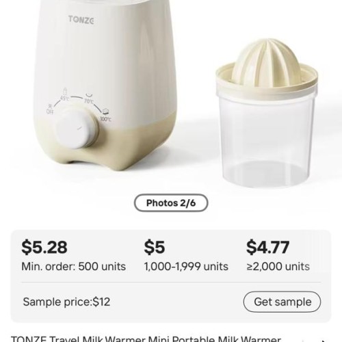 Premium Wireless Portable Baby Bottle Warmer &amp;amp; Constant Milk Thermostat Set (Fast USB-C Charging)