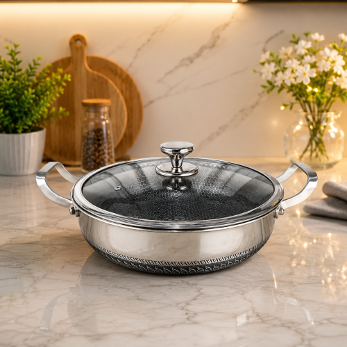 Disnie 30cm - 40cm SUS 316 Honeycomb Multipan With Lid | Nonstick Pan