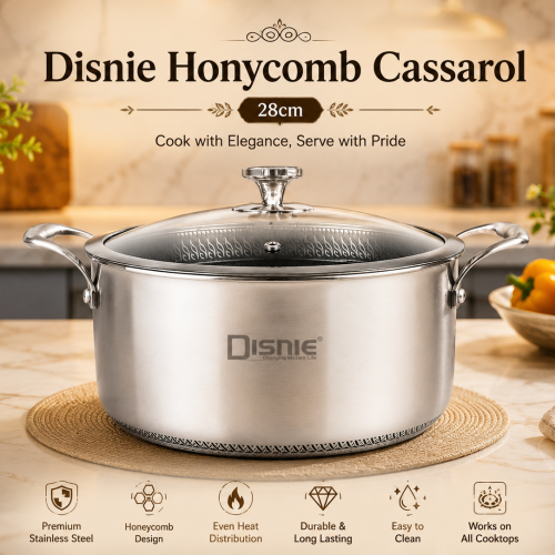 Disnie 28cm SUS 316 Honeycomb Casserole With Lid