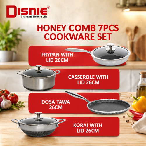 Disnie 7 Pcs SUS 316 Honeycomb Cooking Set