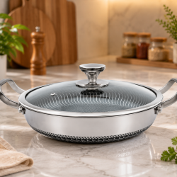 Disnie 30cm - 40cm SUS 316 Honeycomb Multipan With Lid | Nonstick Pan
