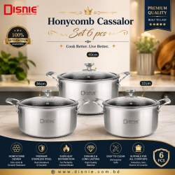 Disnie 6PCS SUS 316 Honeycomb Casserole Set With Lid | Cookware Set