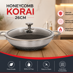 Disnie 24cm–40cm SUS 316 Honeycomb Korai With Lid